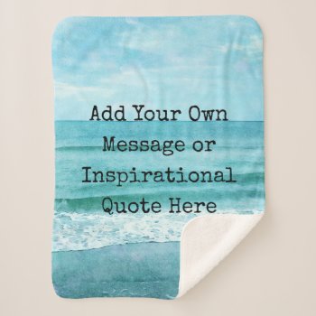 Create Your Own Motivational Inspirational Quote Sherpa Blanket by Coolvintagequotes at Zazzle
