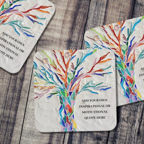 Create Your Own MotivationalInspirational Quote Square Paper Coaster