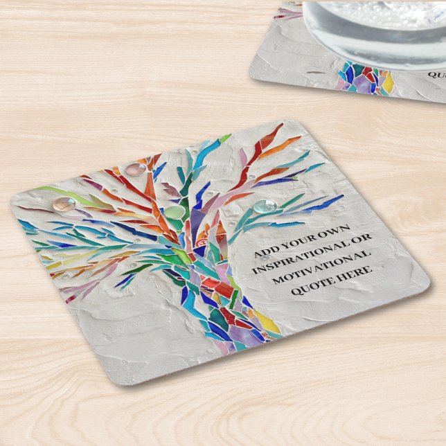 Create Your Own Motivational/Inspirational Quote Square Paper Coaster (Creator Uploaded)