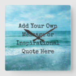 Create Your Own Motivational Inspirational Quote Square Wall Clock at Zazzle