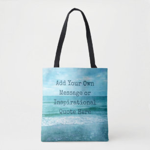 Create Your Own Motivational Inspirational Quote Tote Bag