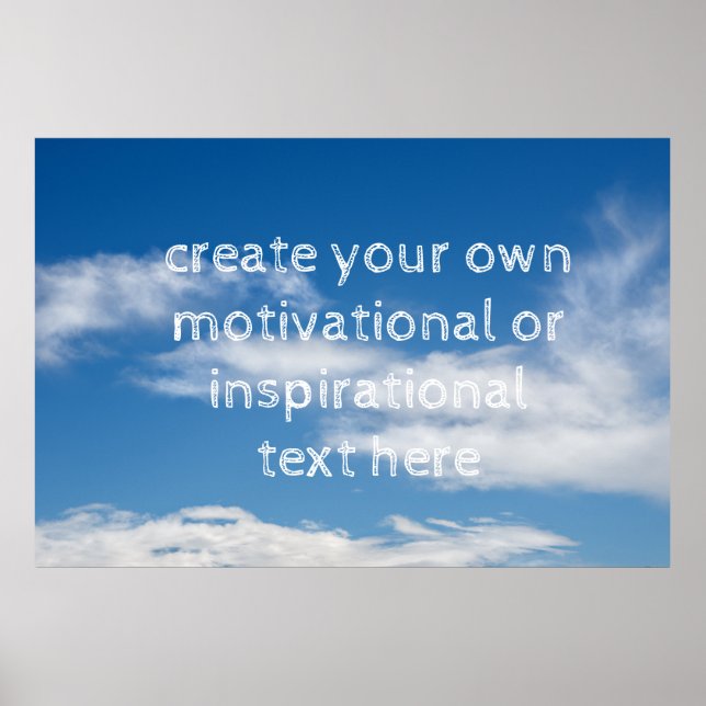 create your own motivational or inspirational text poster (Front)