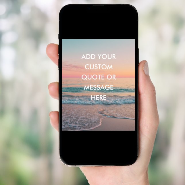 Create Your Own Motivational Quote - Pastel Sunset Poster (Front Digital)