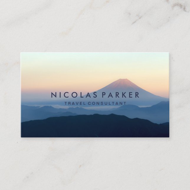 Create Your Own Mount Fuji Business Card (Front)