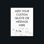 Create Your Own Mountain Custom Quote Canvas Print<br><div class="desc">Create your own custom quote canvas print wall art. Personalize this poster print with modern minimalist typography and black and white mountain background.</div>