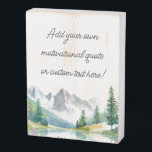 Create Your Own Mountain Quote Poster Wooden Box Sign<br><div class="desc">Create your own personalized quote wooden box sign featuring a watercolor mountain landscape illustration. Simply add your favorite motivational quote or custom text.</div>
