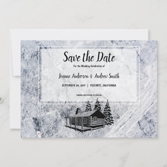 Create your own mountain wedding Save the Date (Front)