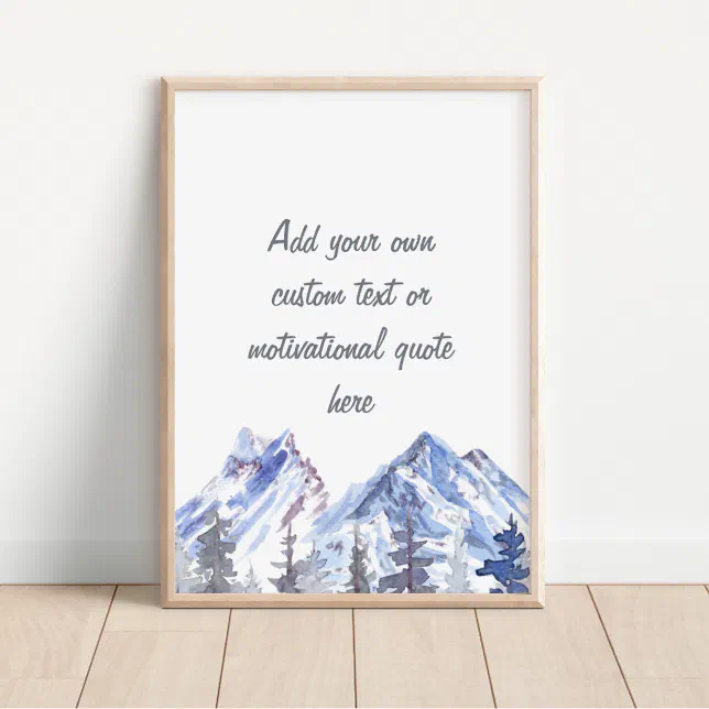 Create Your Own Mountains and Trees Poster | Zazzle