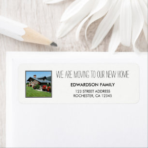 Create your own Moving to new Home photo Label