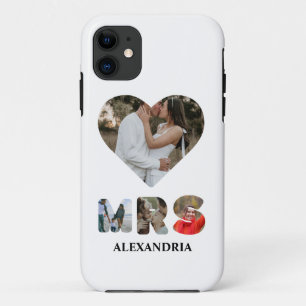 Create your own Mr and Mrs photo Matching couple iPhone 11 Case