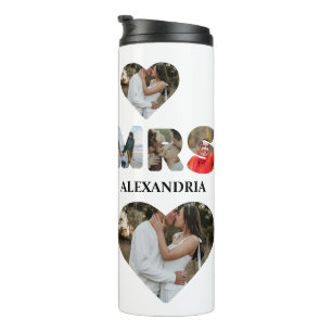 Create your own Mr and Mrs photo Matching couple Thermal Tumbler
