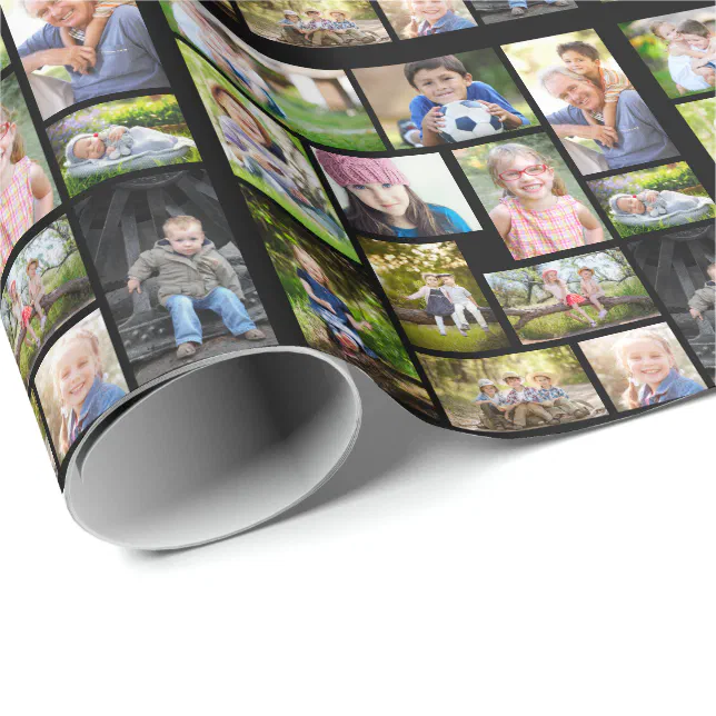 Create Your Own Multi Photo Collage Wrapping Paper | Zazzle