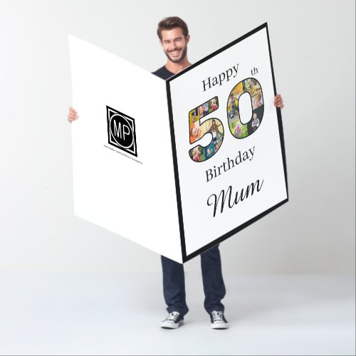 Create Your Own Multi Photo Mum 50th Birthday Huge Card