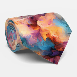 Create Your Own Multicolored Alcohol Ink Neck Tie