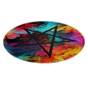 Create Your Own Multicolored Alcohol Ink Smoke Cutting Board