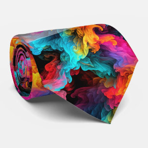 Create Your Own Multicolored Alcohol Ink Smoke Neck Tie