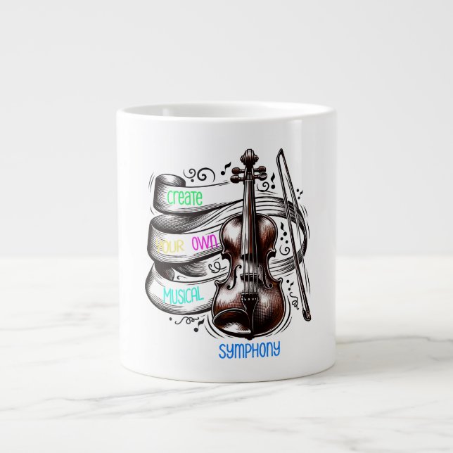 Create your own musical symphony  giant coffee mug (Front)