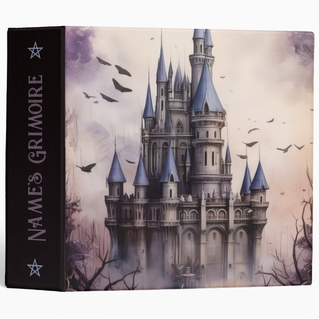 Create Your Own Mysterious Gothic Castle 3 Ring Binder (Front/Spine)