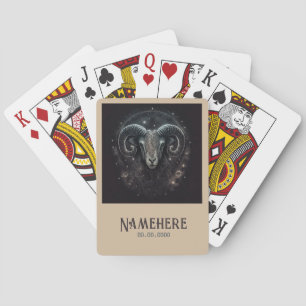 Create Your Own Mystical Astrology Aries Zodiac Poker Cards