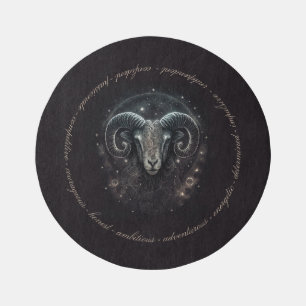 Create Your Own Mystical Astrology Aries Zodiac Rug