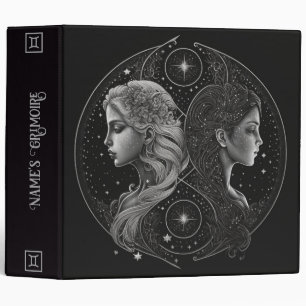 Create Your Own Mystical Astrology Gemini Zodiac 3 Ring Binder