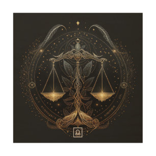 Create Your Own Mystical Astrology Libra Wood Wall Art