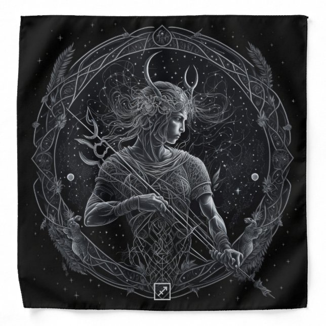 Create Your Own Mystical Astrology Sagittarius Bandana (Front)