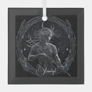 Create Your Own Mystical Astrology Sagittarius Glass Ornament