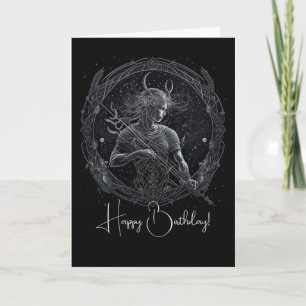 Create Your Own Mystical Astrology Sagittarius Holiday Card