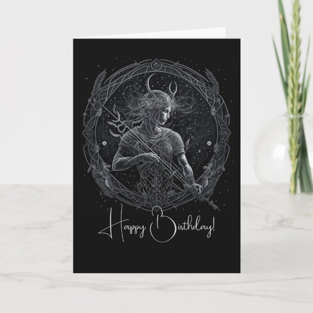 Create Your Own Mystical Astrology Sagittarius Holiday Card (Front)