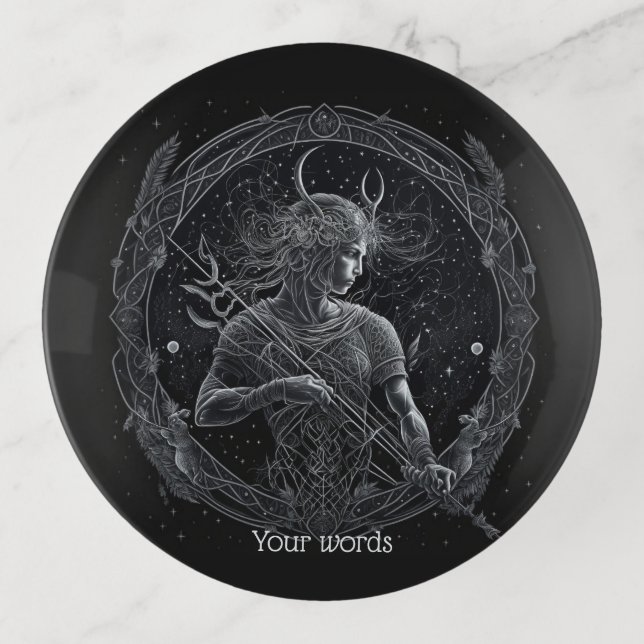 Create Your Own Mystical Astrology Sagittarius Trinket Tray (Front)
