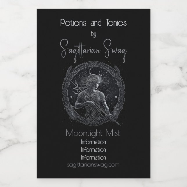 Create Your Own Mystical Astrology Sagittarius Wine Label (Single Label)