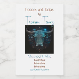 Create Your Own Mystical Astrology Taurus Zodiac Wine Label