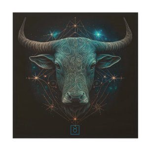 Create Your Own Mystical Astrology Taurus Zodiac Wood Wall Art
