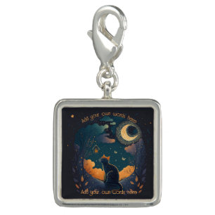 Create Your Own Mystical Black Cat & Birds Charm