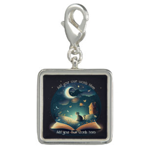 Create Your Own Mystical Black Cat & Grimoire Charm