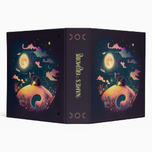 Create Your Own Mystical Black Cat Landscape 3 Ring Binder