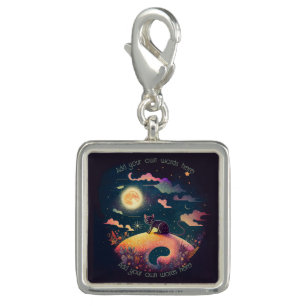 Create Your Own Mystical Black Cat Landscape Charm
