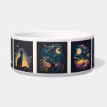 Create Your Own Mystical Black Cats Bowl<br><div class="desc">This ceramic bowl features enchanting artwork that you can customize by personalizing it for making offerings on your altar or serving a magical meal. They also make terrific gifts for friends, family & sister witches. Inspired by a desire to help others express themselves: their moods, thoughts, feelings, beliefs – all...</div>
