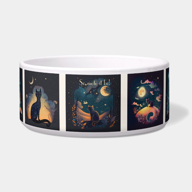 Create Your Own Mystical Black Cats Bowl (Front)