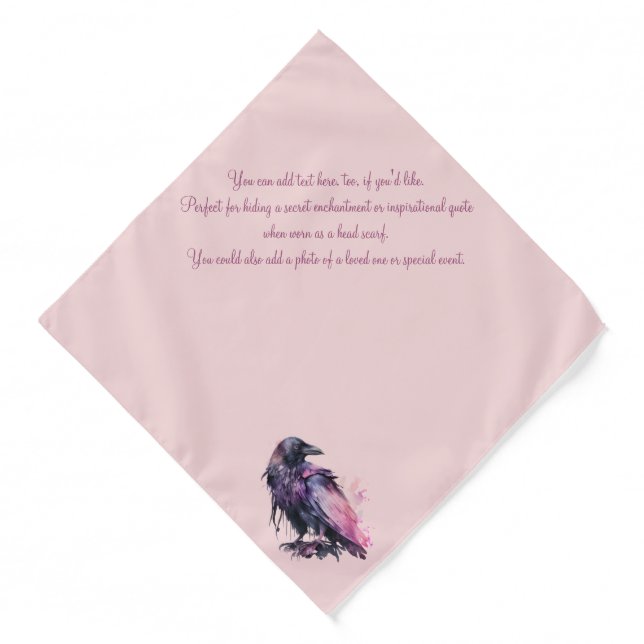 Create Your Own Mystical Black Raven Bandana (Front)