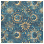 Create Your Own Mystical Blue &amp; Gold Celestial Fabric