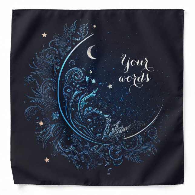 Create Your Own Mystical Blue Moon Bandana (Front)