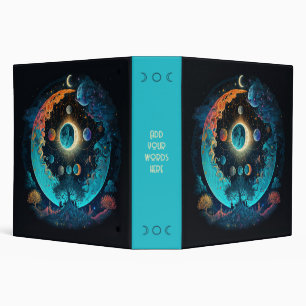 Create Your Own Mystical Blue Moon Forest 3 Ring Binder