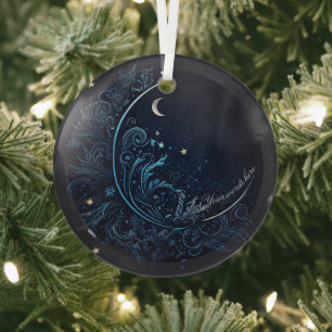 Create Your Own Mystical Blue Moon Glass Ornament