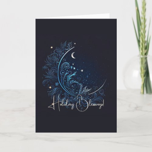 Create Your Own Mystical Blue Moon Holiday Card