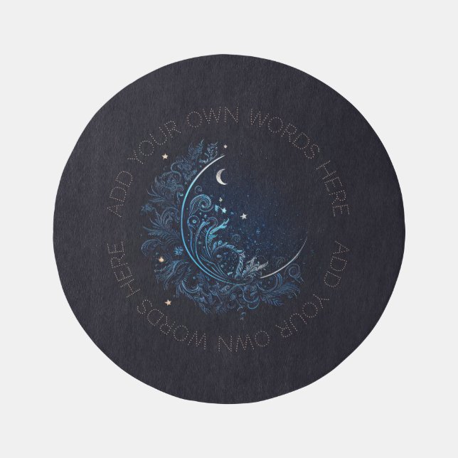 Create Your Own Mystical Blue Moon Rug (Front)