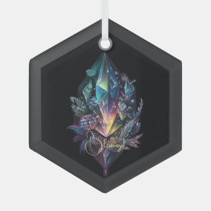 Create Your Own Mystical Crystals Glass Ornament