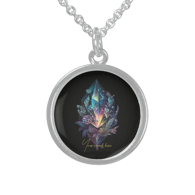 Create Your Own Mystical Crystals Sterling Silver Necklace (Front)