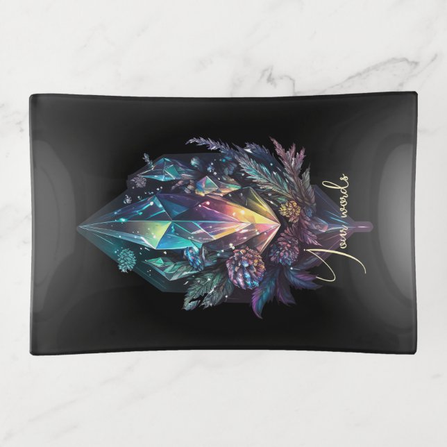Create Your Own Mystical Crystals Trinket Tray (Front)